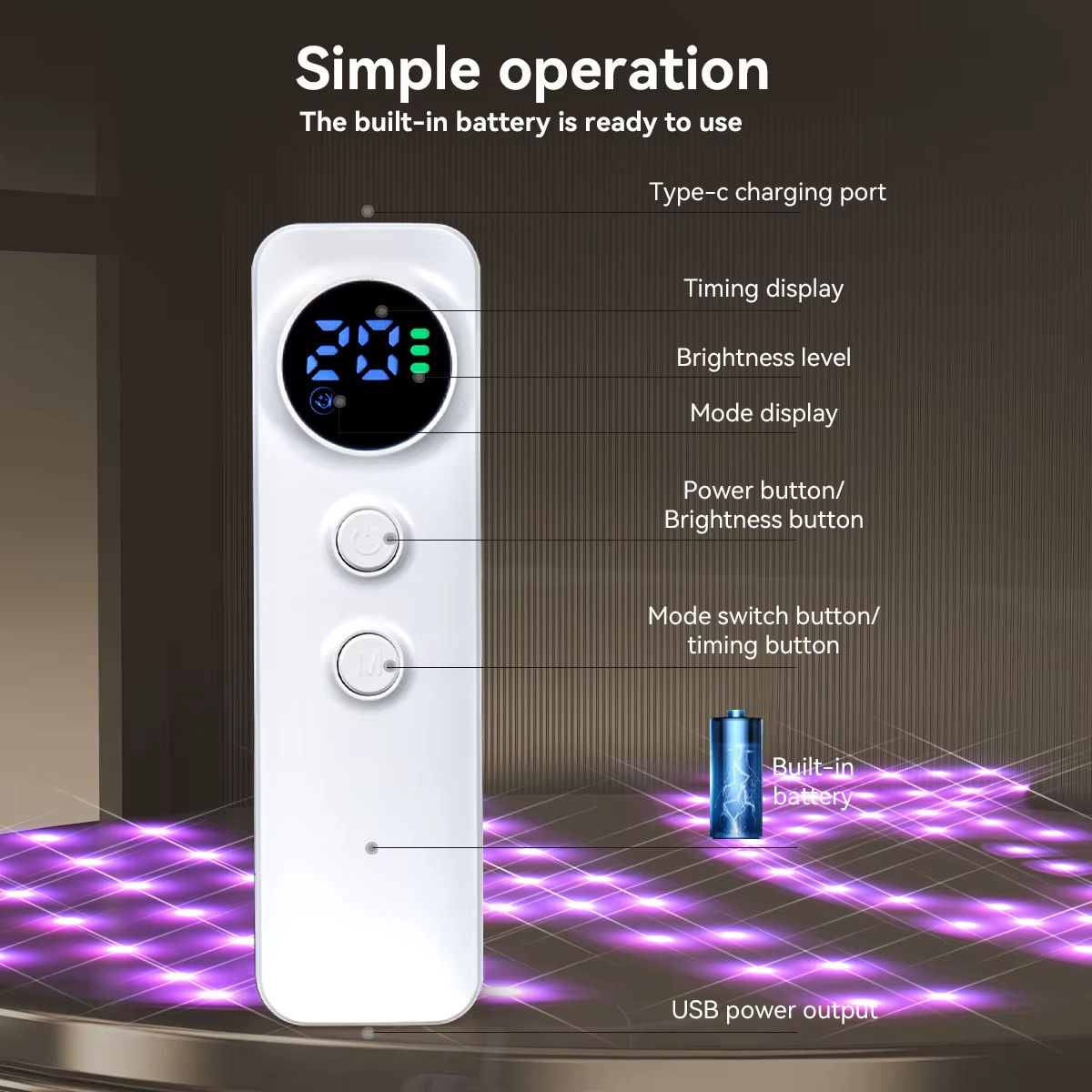 Masque de luminothérapie rouge rechargeable pour le visage et le cou, masque LED infrarouge, appareil de soin de la peau pour une peau éclatante – Image 2