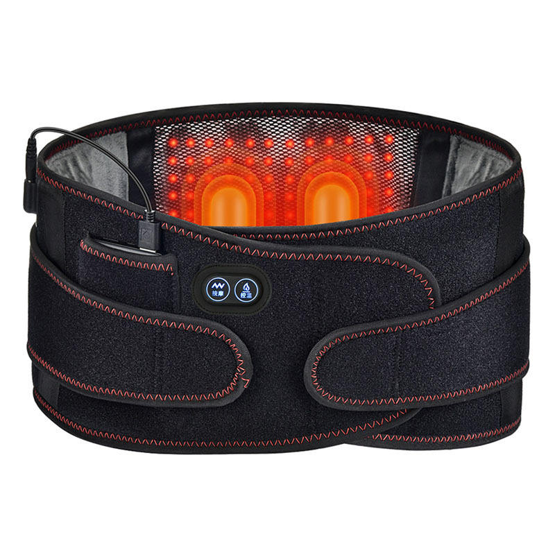 Ceinture de massage vibrant intelligente sans fil pour la taille et l'abdomen avec fonction chauffante pour le soulagement des douleurs lombaires